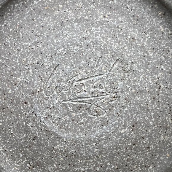 Handcrafted Lidded Stoneware Blue Orange Pottery Casserole Dish By Crystal - Picture 4 of 11